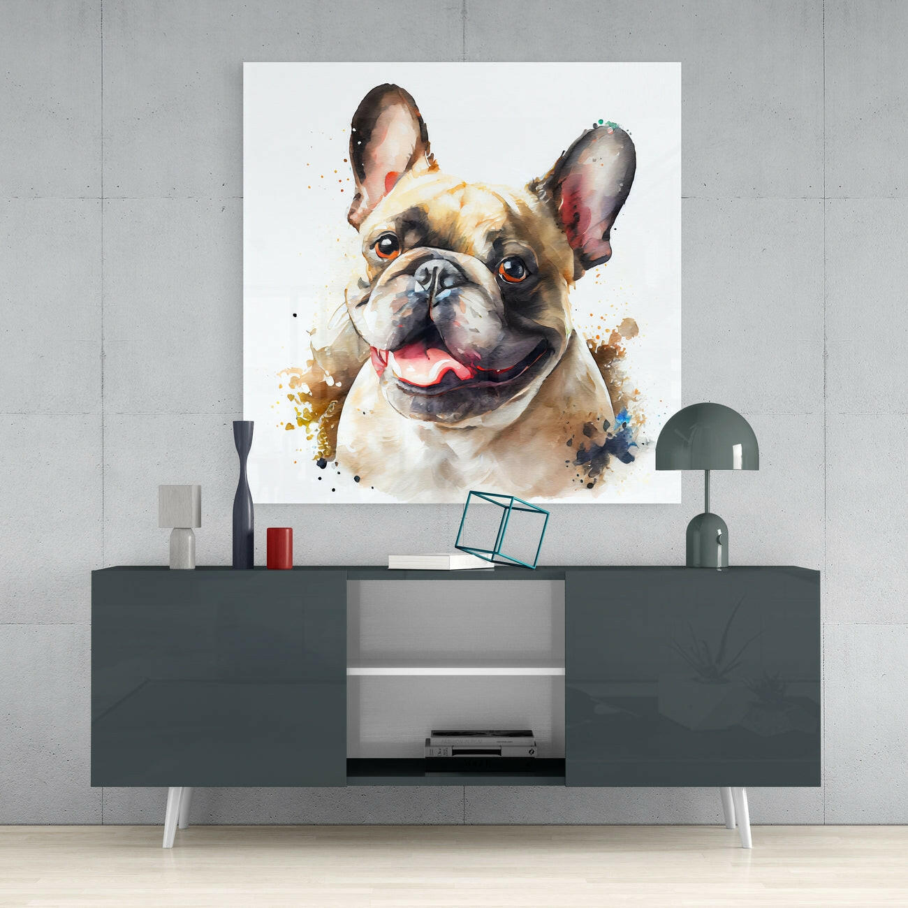 Cute Dog Glass Wall Art  || Designers Collection - Insigne Art 