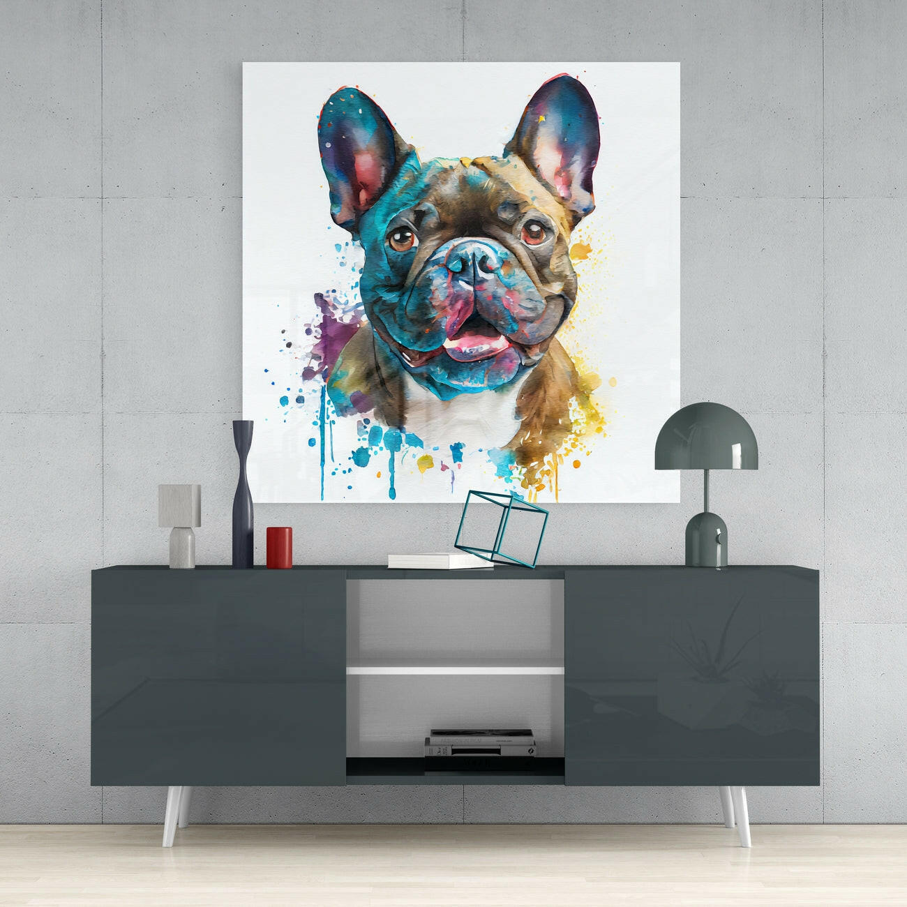 Cute Dog Glass Wall Art  || Designers Collection - Insigne Art 