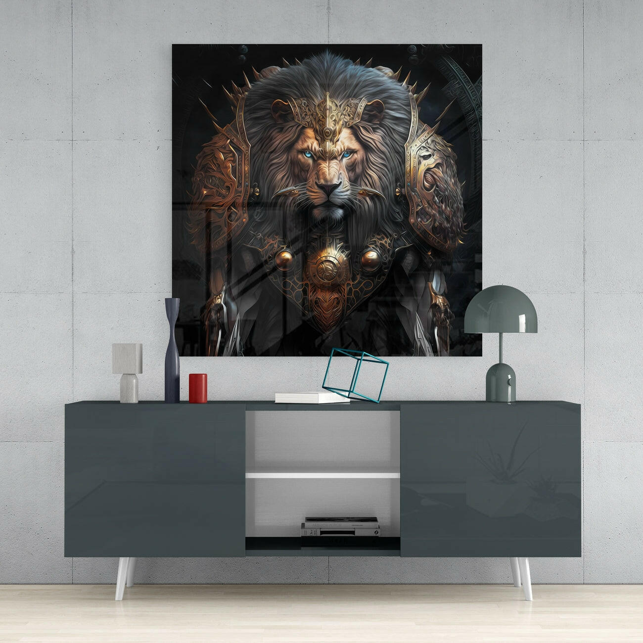 Lion King Glass Wall Art  || Designer Collection - Insigne Art 