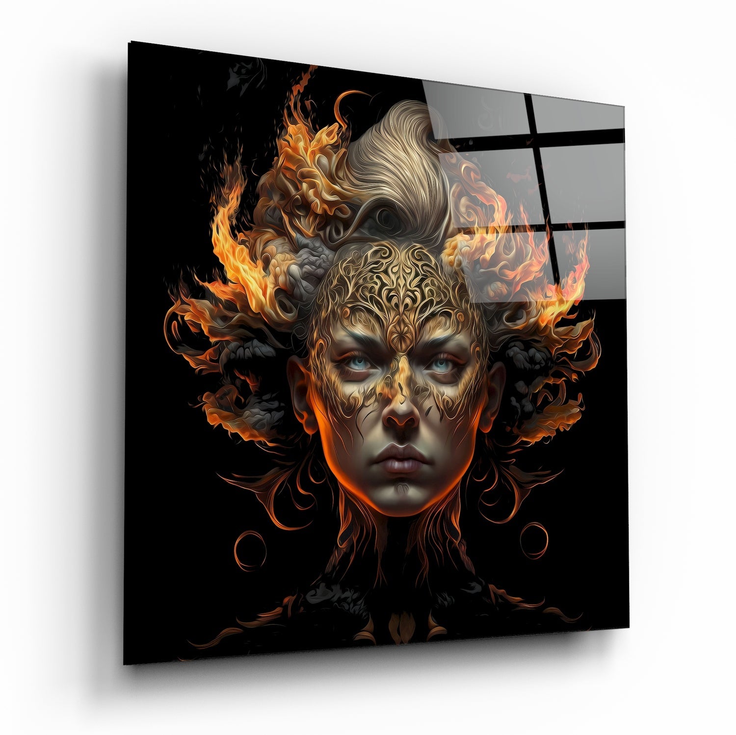 The Wrath of the Woman Glass Wall Art  || Designer Collection - Insigne Art 