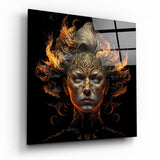 The Wrath of the Woman Glass Wall Art  || Designer Collection - Insigne Art 