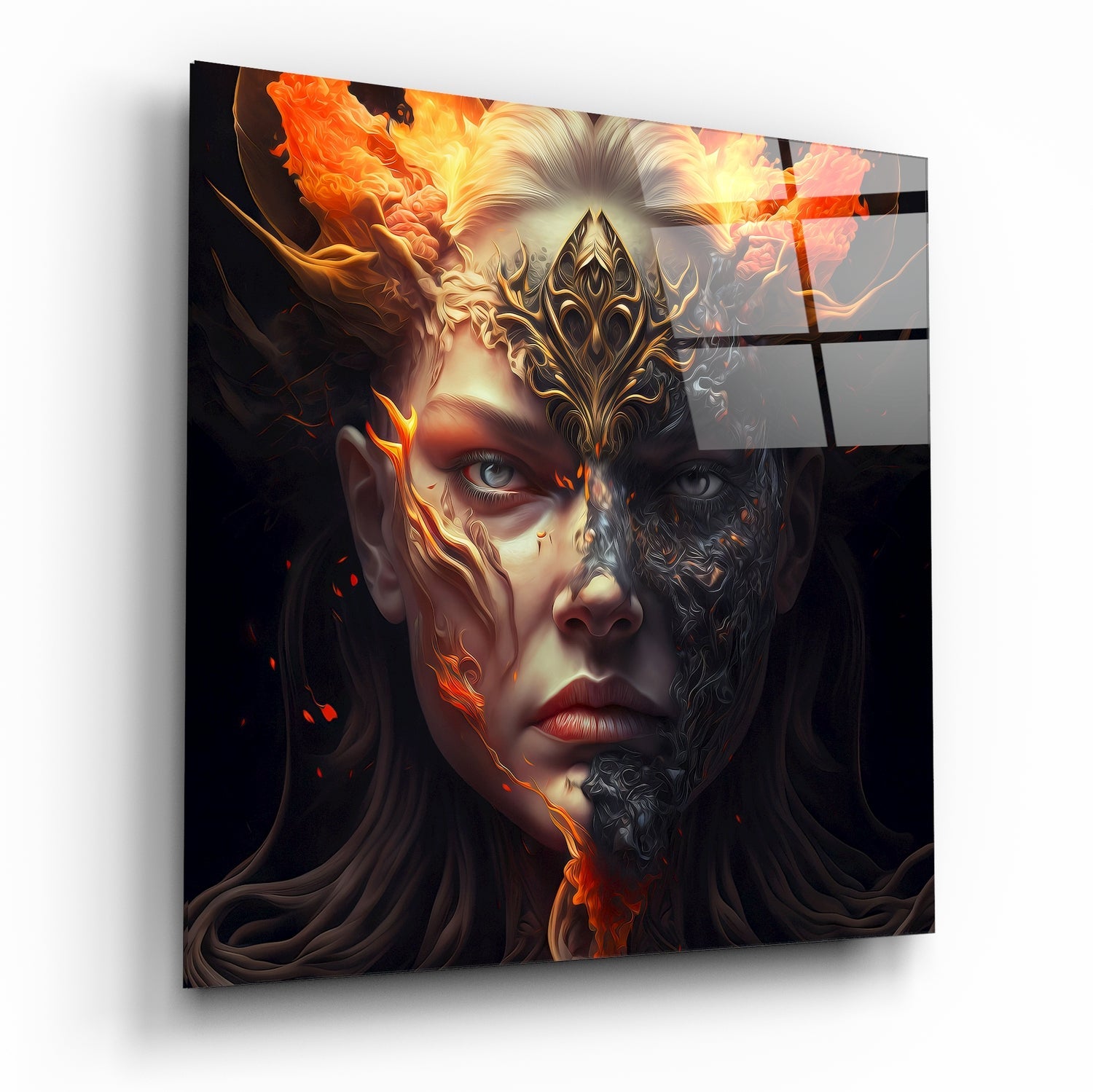 The Wrath of the Woman Glass Wall Art  || Designer Collection | Insigne Art Design
