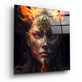 The Wrath of the Woman Glass Wall Art  || Designer Collection - Insigne Art 