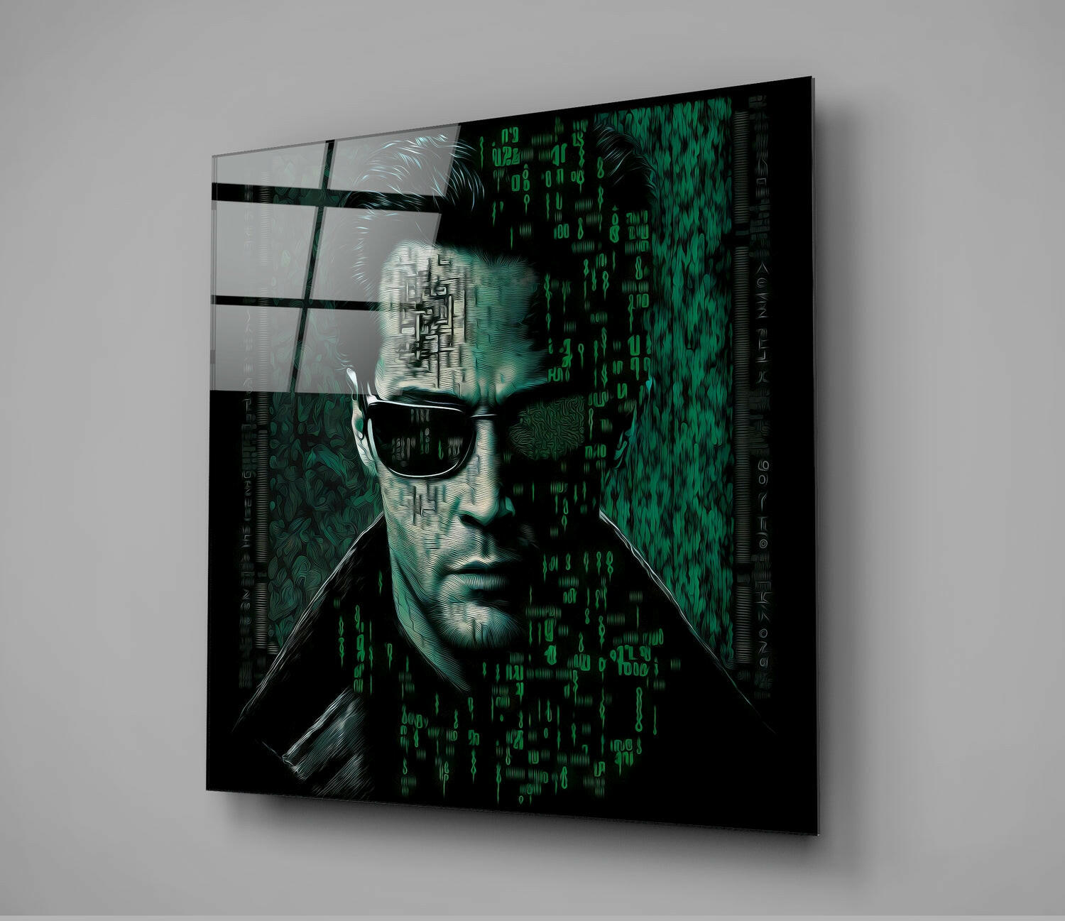 Matrix Glass Wall Art  || Designer Collection - Insigne Art 