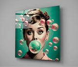 Audrey Hepburn Glass Wall Art  || Designers Collection | Insigne Art Design