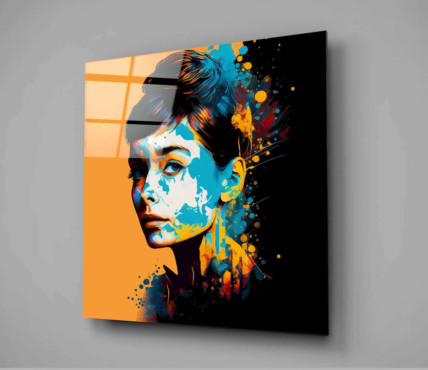 Audrey Hepburn Glass Wall Art  || Designers Collection - Insigne Art 