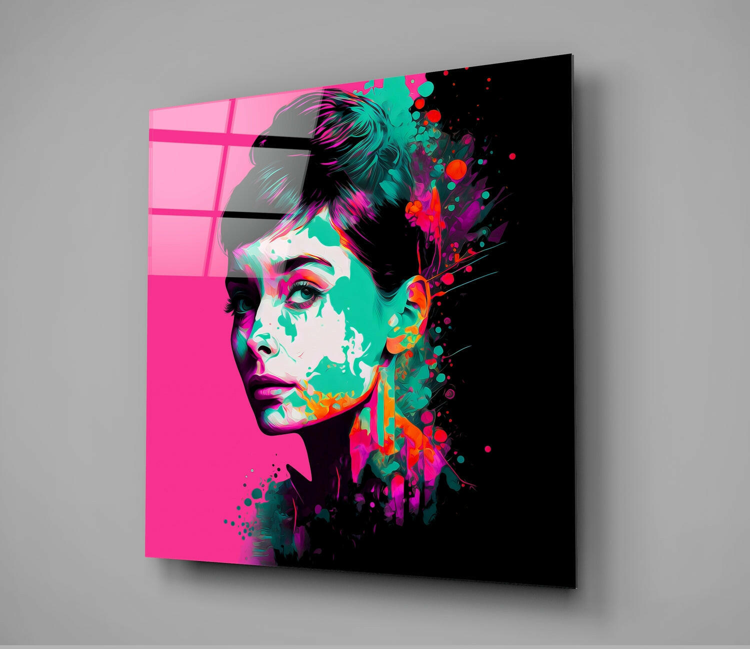Audrey Hepburn Glass Wall Art  || Designers Collection - Insigne Art 