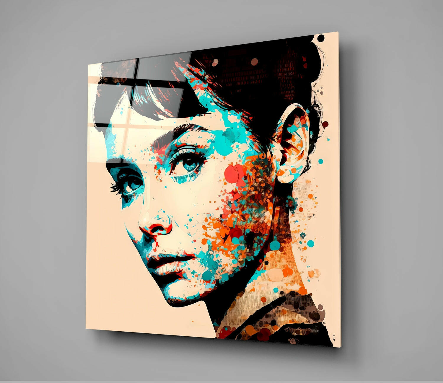 Audrey Hepburn Glass Wall Art  || Designers Collection - Insigne Art 
