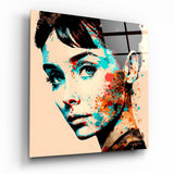 Audrey Hepburn Glass Wall Art  || Designers Collection - Insigne Art 