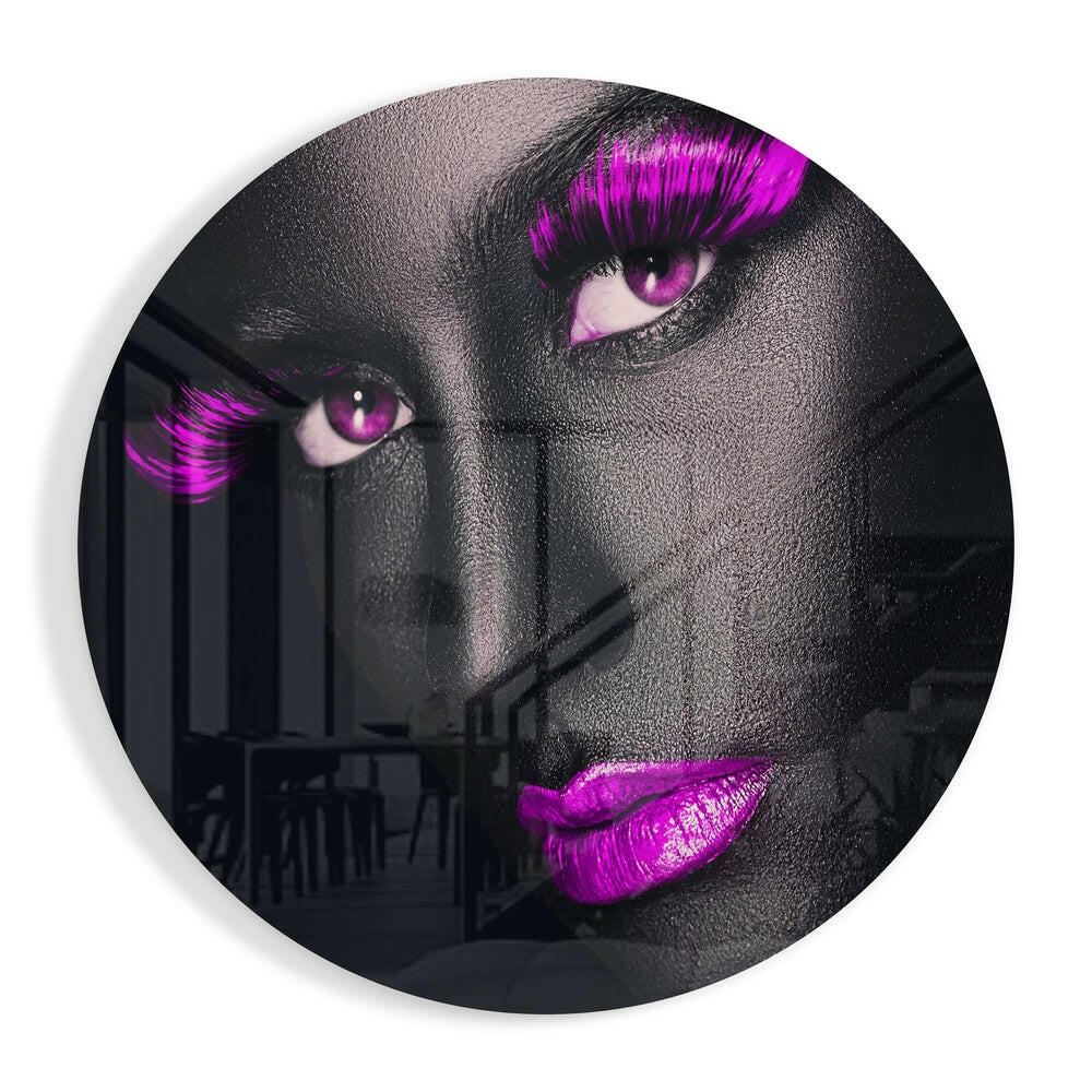 Colored Eyes Glass Wall Art.