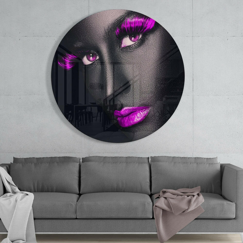 Colored Eyes Glass Wall Art.