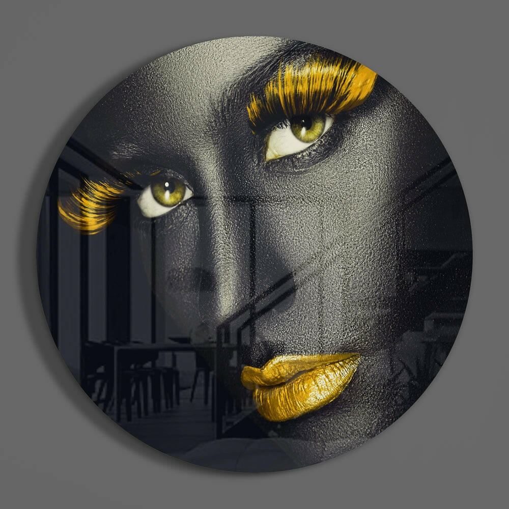 Colored Eyes Glass Wall Art.