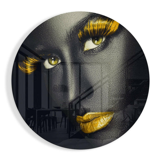 Colored Eyes Glass Wall Art.