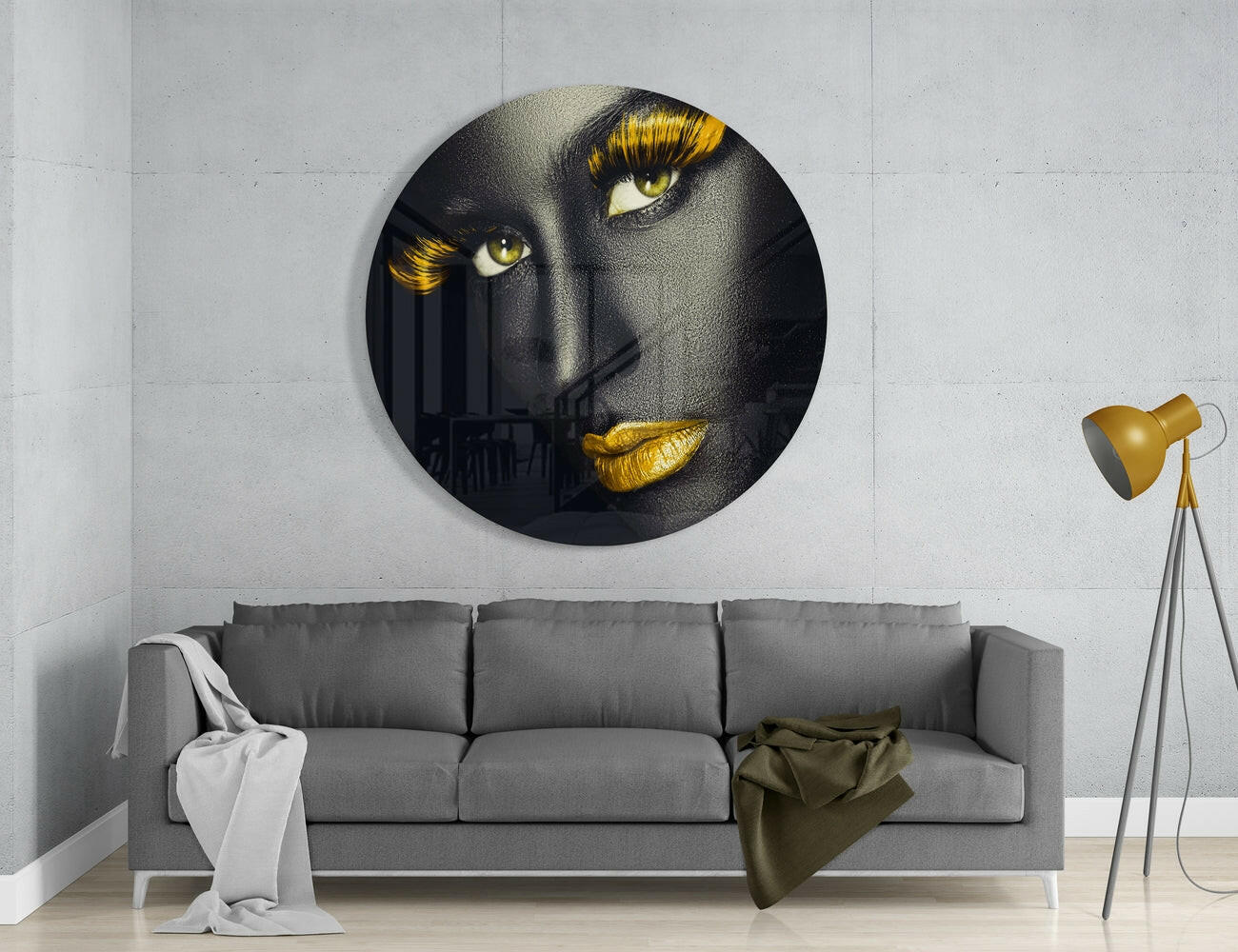 Colored Eyes Glass Wall Art.