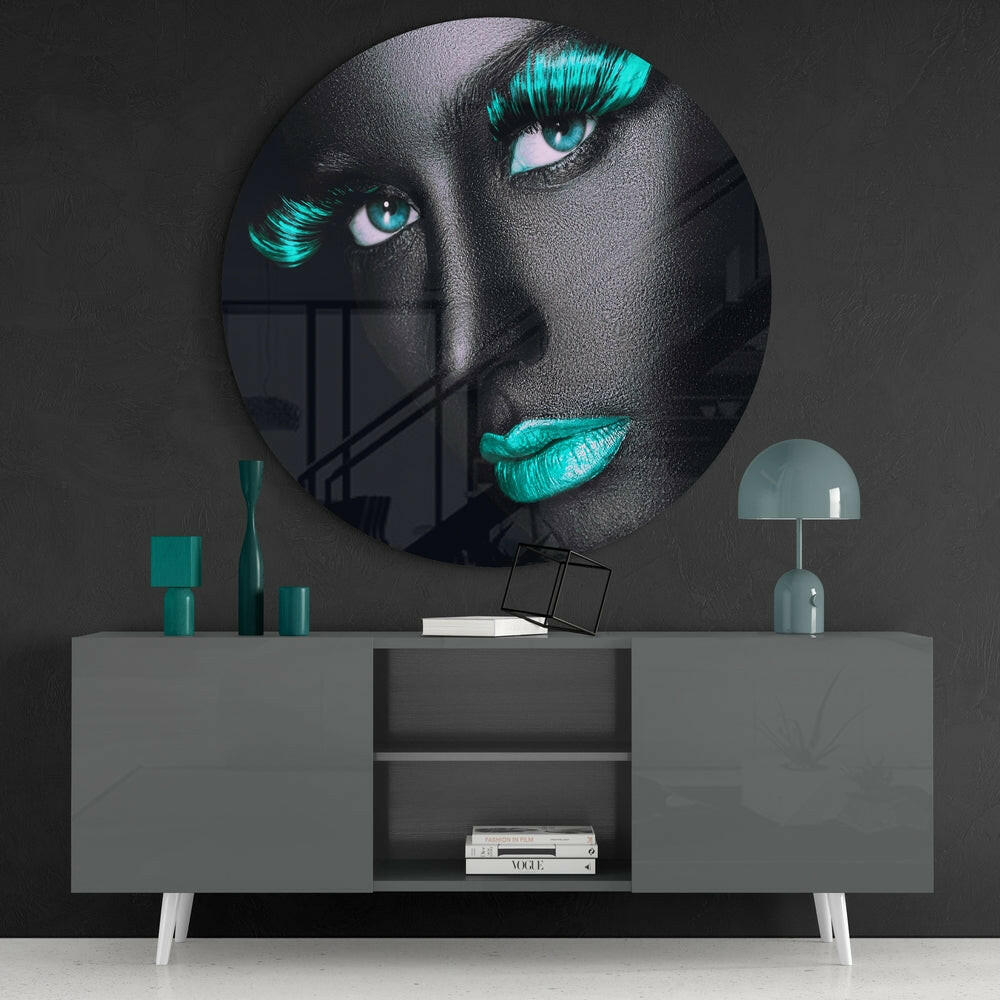 Colored Eyes Glass Wall Art.