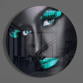 Colored Eyes Glass Wall Art.