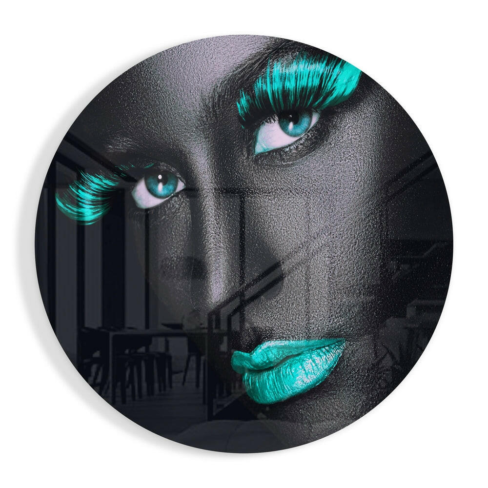 Colored Eyes Glass Wall Art.