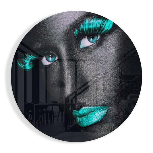 Colored Eyes Glass Wall Art.