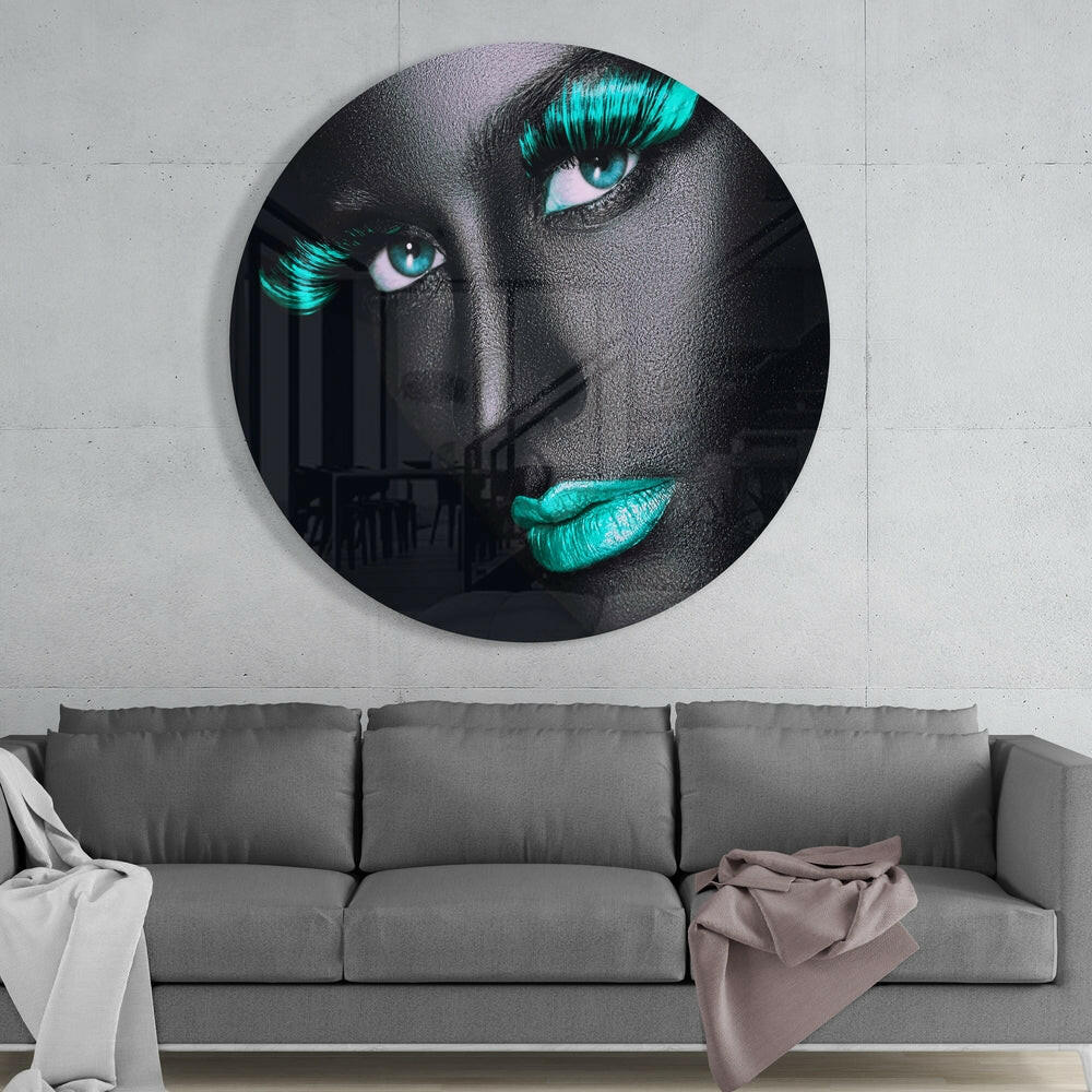 Colored Eyes Glass Wall Art.