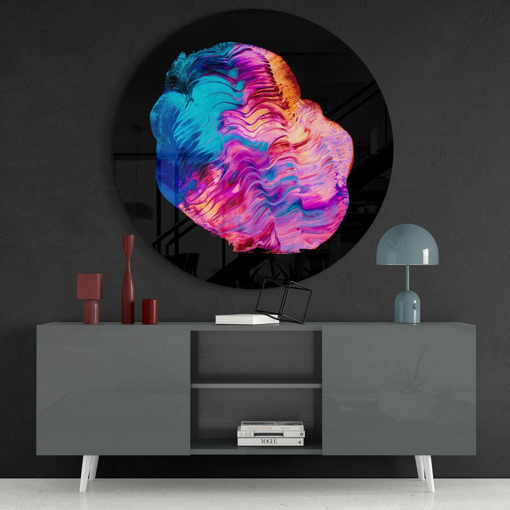 Abstract Glass Wall Art.
