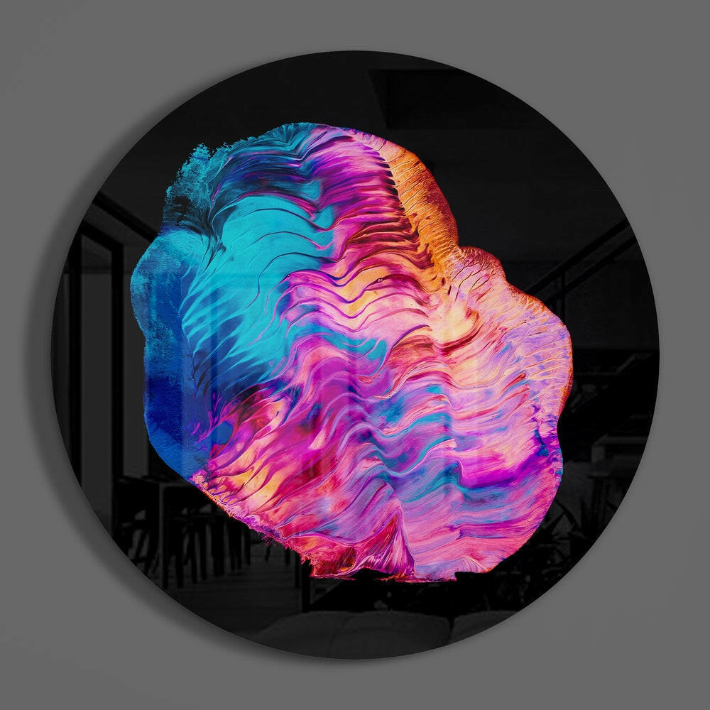 Abstract Glass Wall Art.