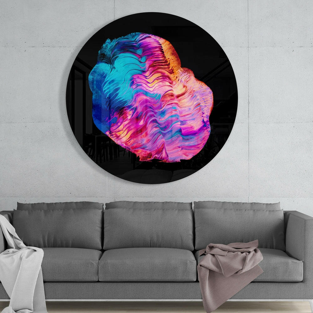 Abstract Glass Wall Art.