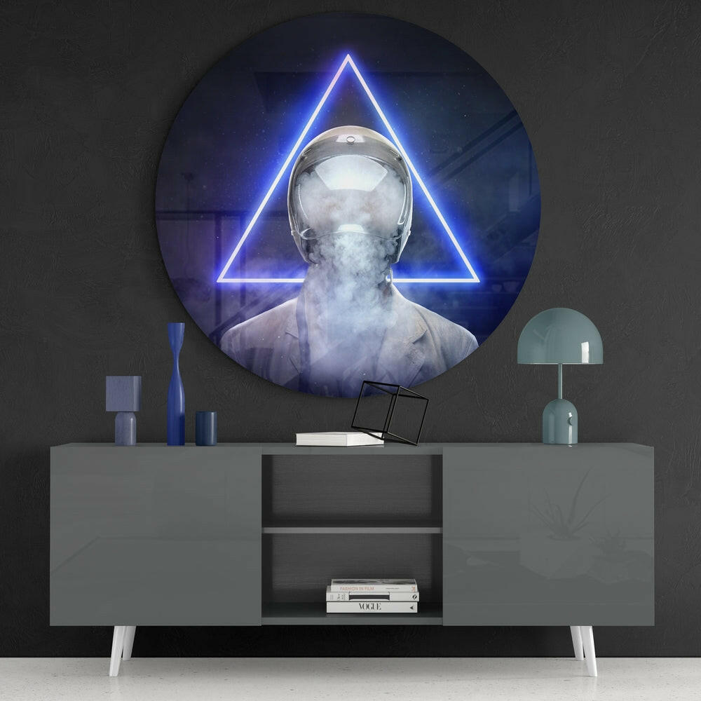 Triangle Glass Wall Art.