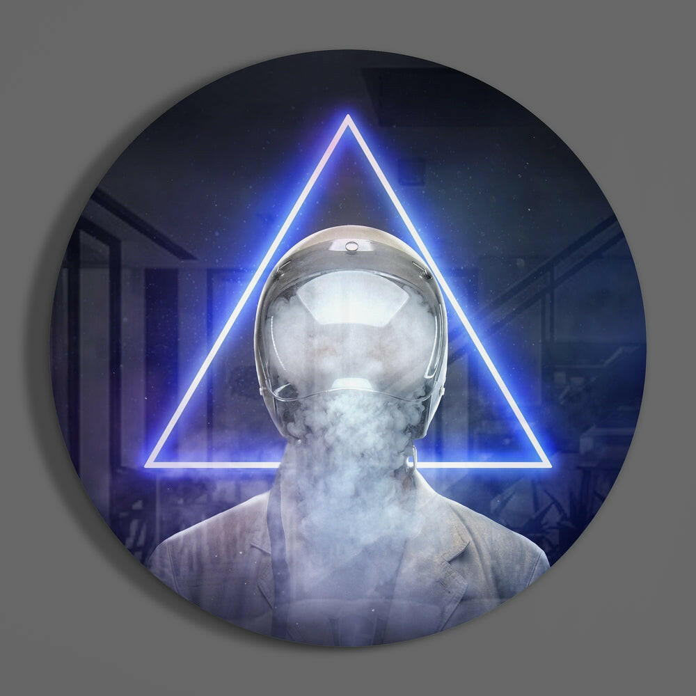 Triangle Glass Wall Art.