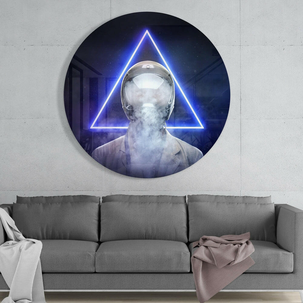 Triangle Glass Wall Art.