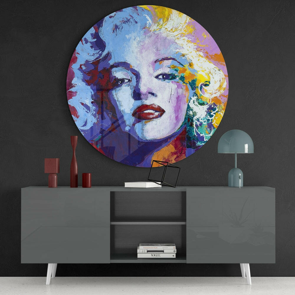 Marilyn Monroe Glass Wall Art.