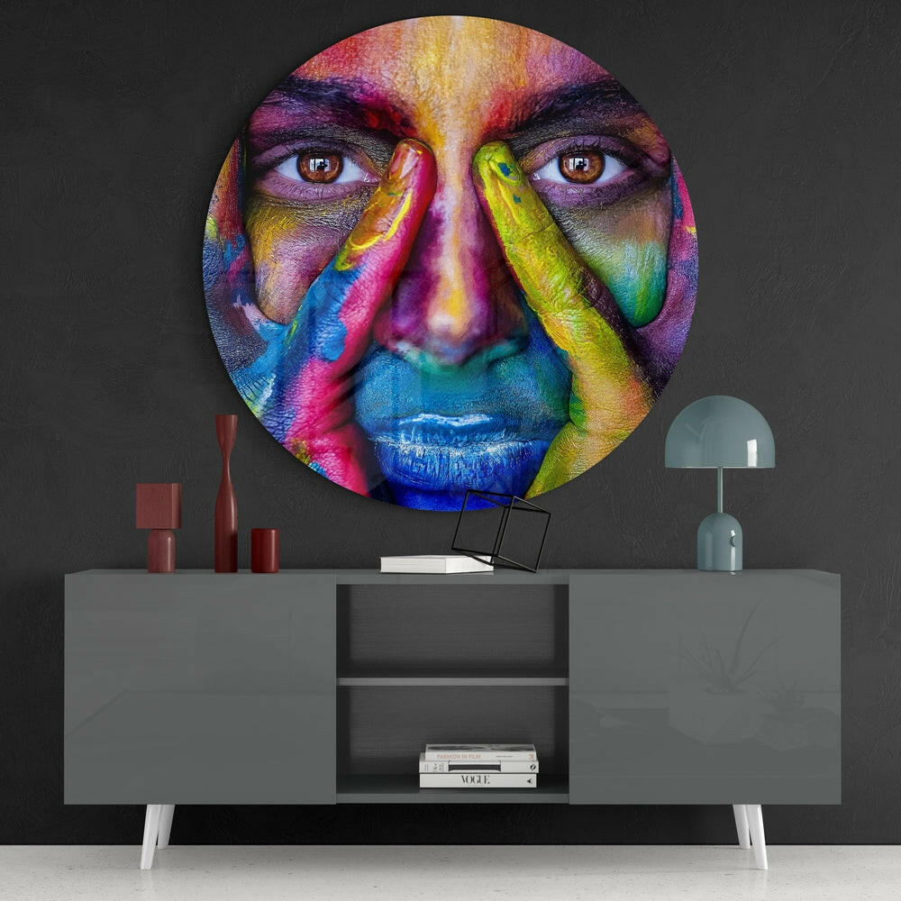 Colorful Look Glass Wall Art.