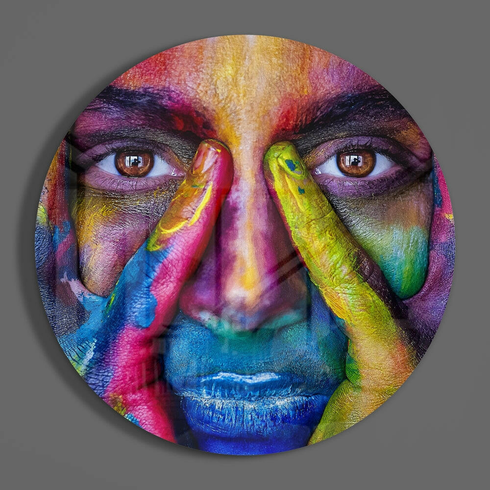 Colorful Look Glass Wall Art.