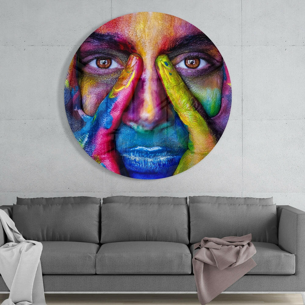 Colorful Look Glass Wall Art.