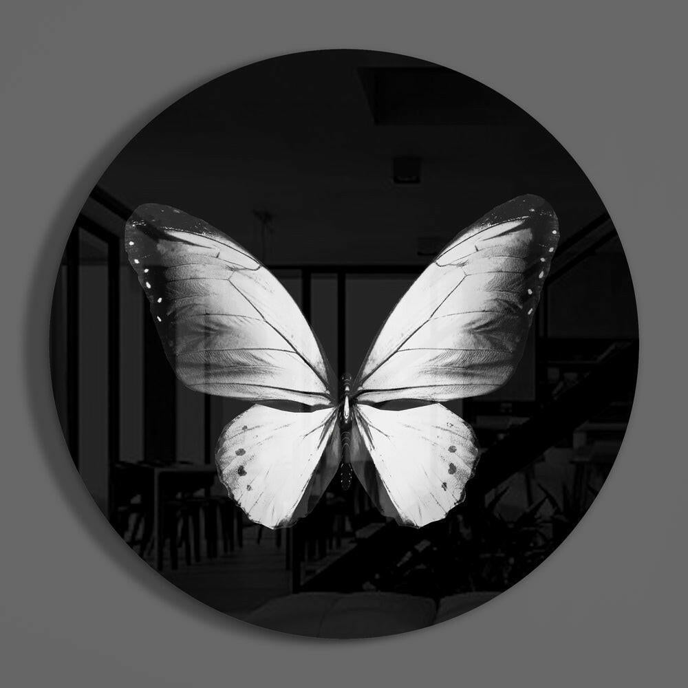 Butterfly Glass Wall Art.