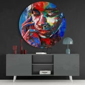 Colored Sadness Glass Wall Art.
