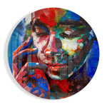 Colored Sadness Glass Wall Art.