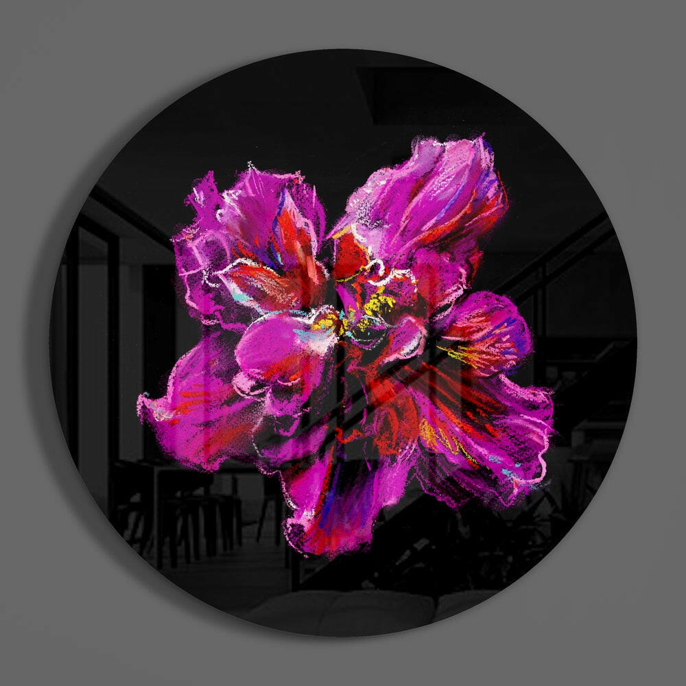 Flower Glass Wall Art.