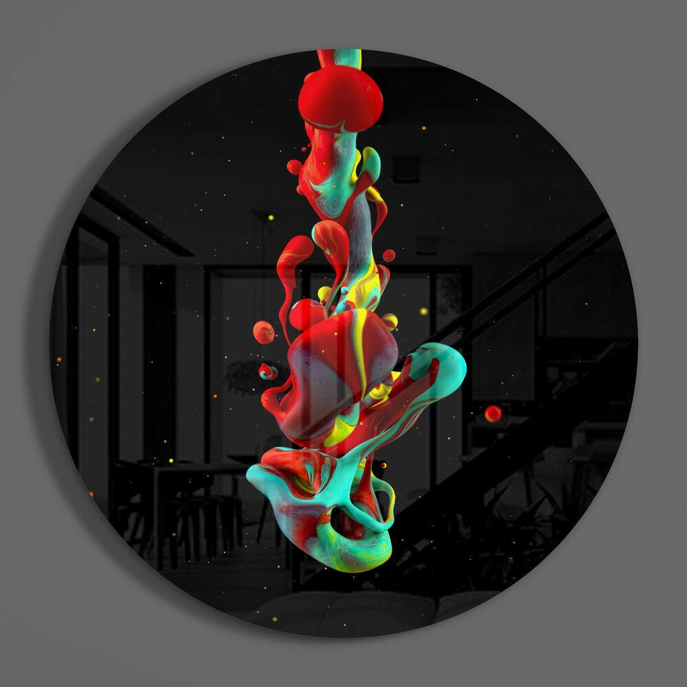 Abstract Glass Wall Art.