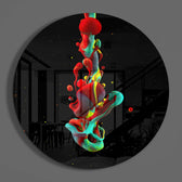 Abstract Glass Wall Art.