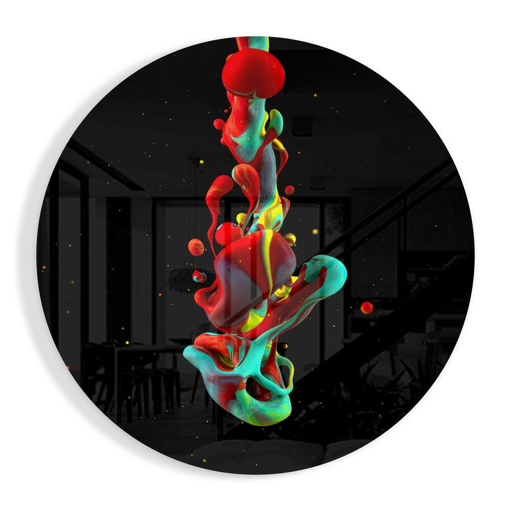 Abstract Glass Wall Art.