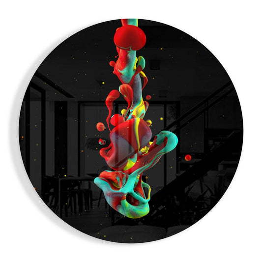 Abstract Glass Wall Art.