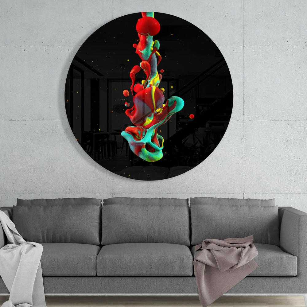 Abstract Glass Wall Art.