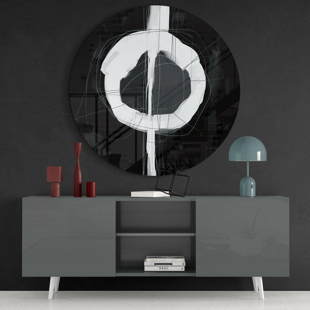 Abstract Glass Wall Art.