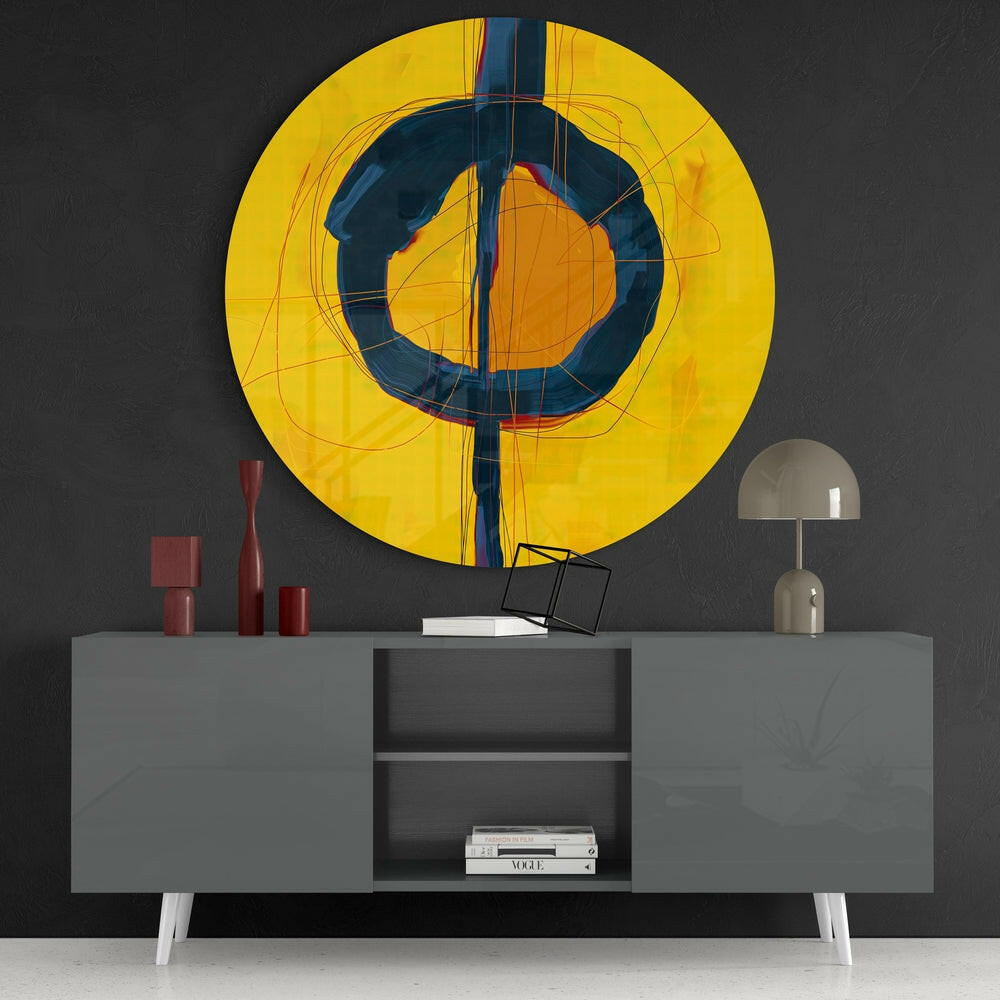 Abstract Glass Wall Art.