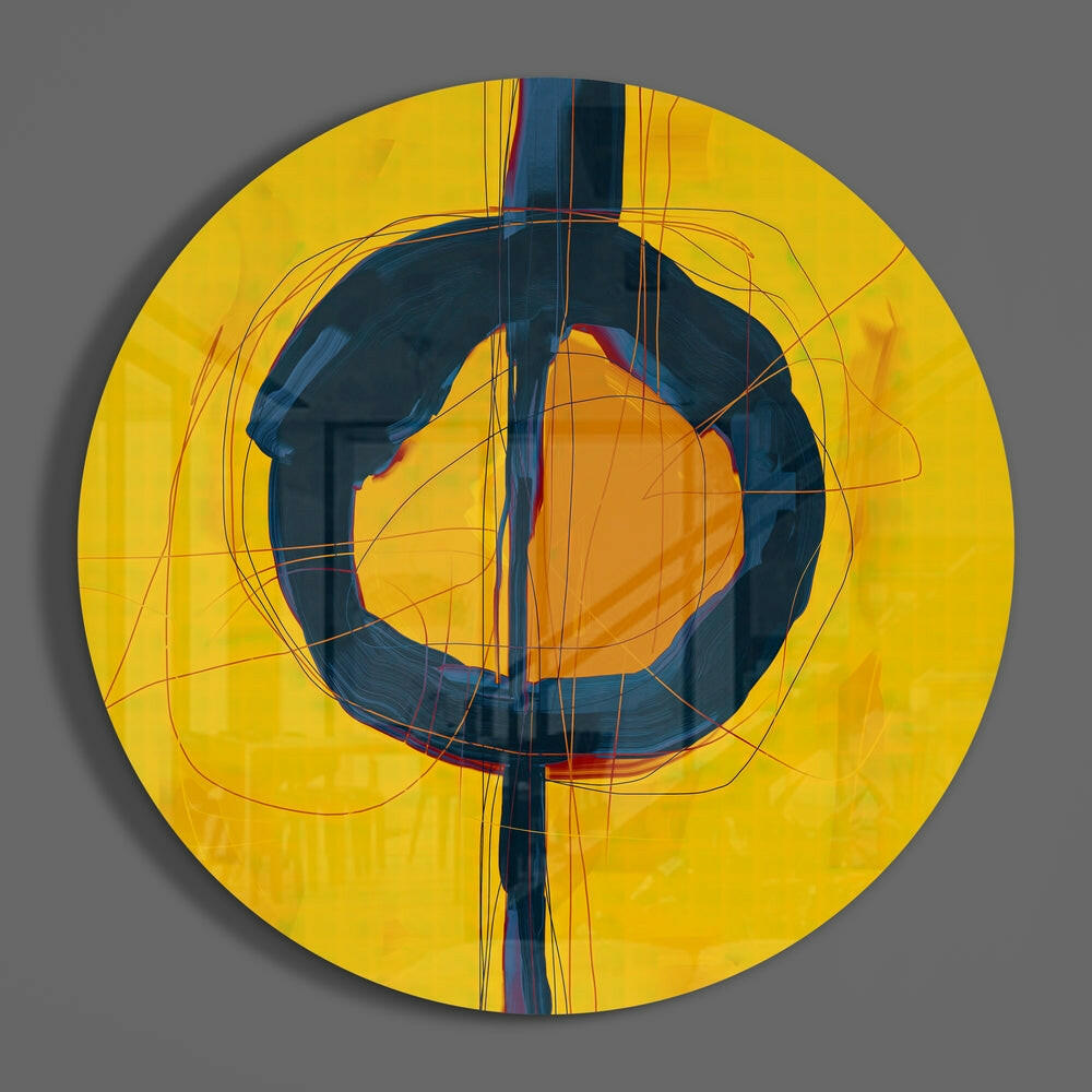 Abstract Glass Wall Art.