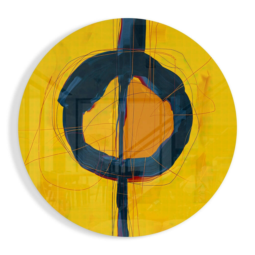 Abstract Glass Wall Art.