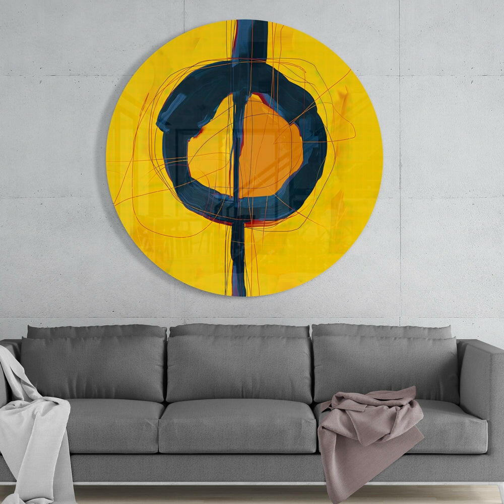 Abstract Glass Wall Art.