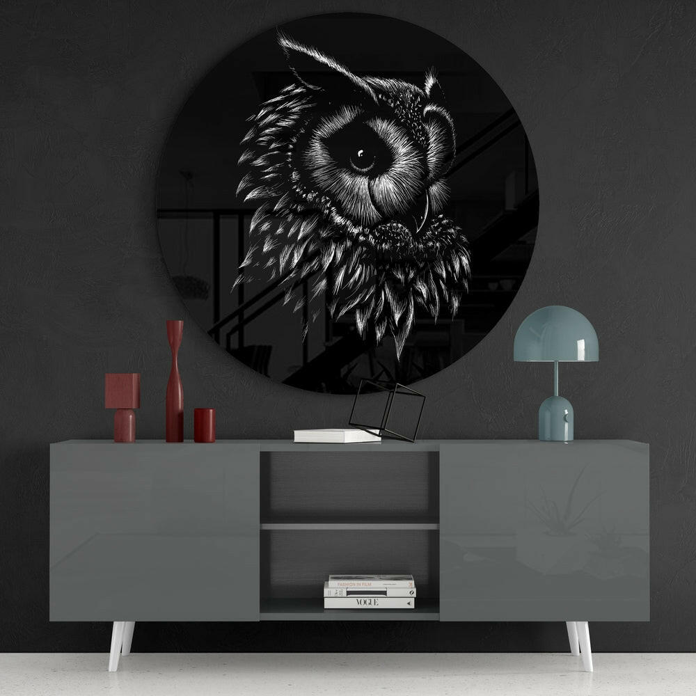Owl Glass Wall Art.