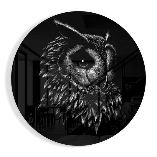 Owl Glass Wall Art.