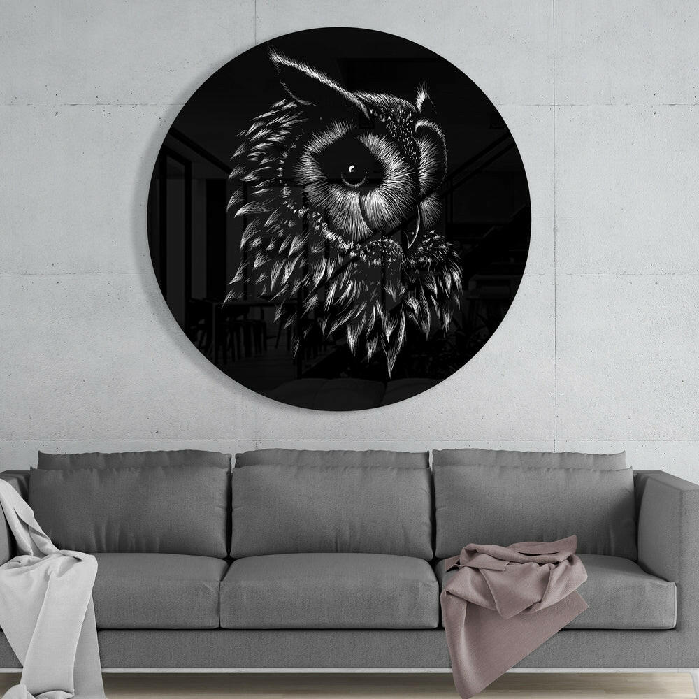 Owl Glass Wall Art.